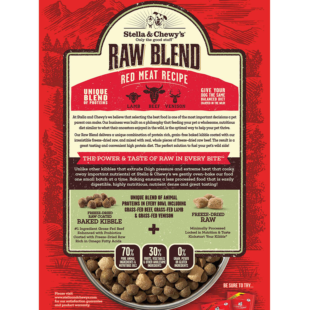 Stella & Chewy's RED MEAT RAW BLEND KIBBLE