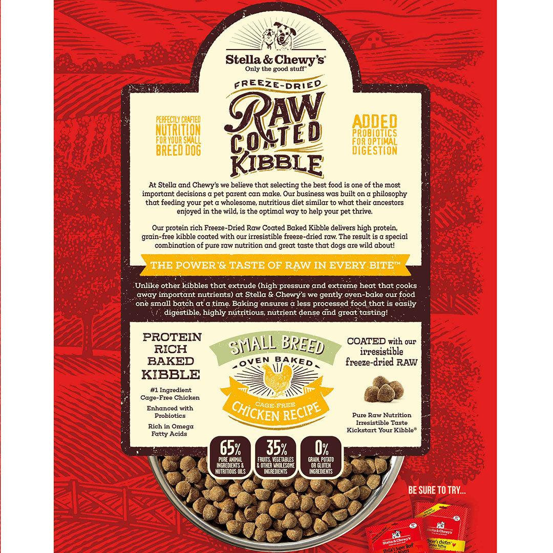 Stella & Chewy's CAGE-FREE CHICKEN RAW COATED KIBBLE FOR SMALL BREEDS