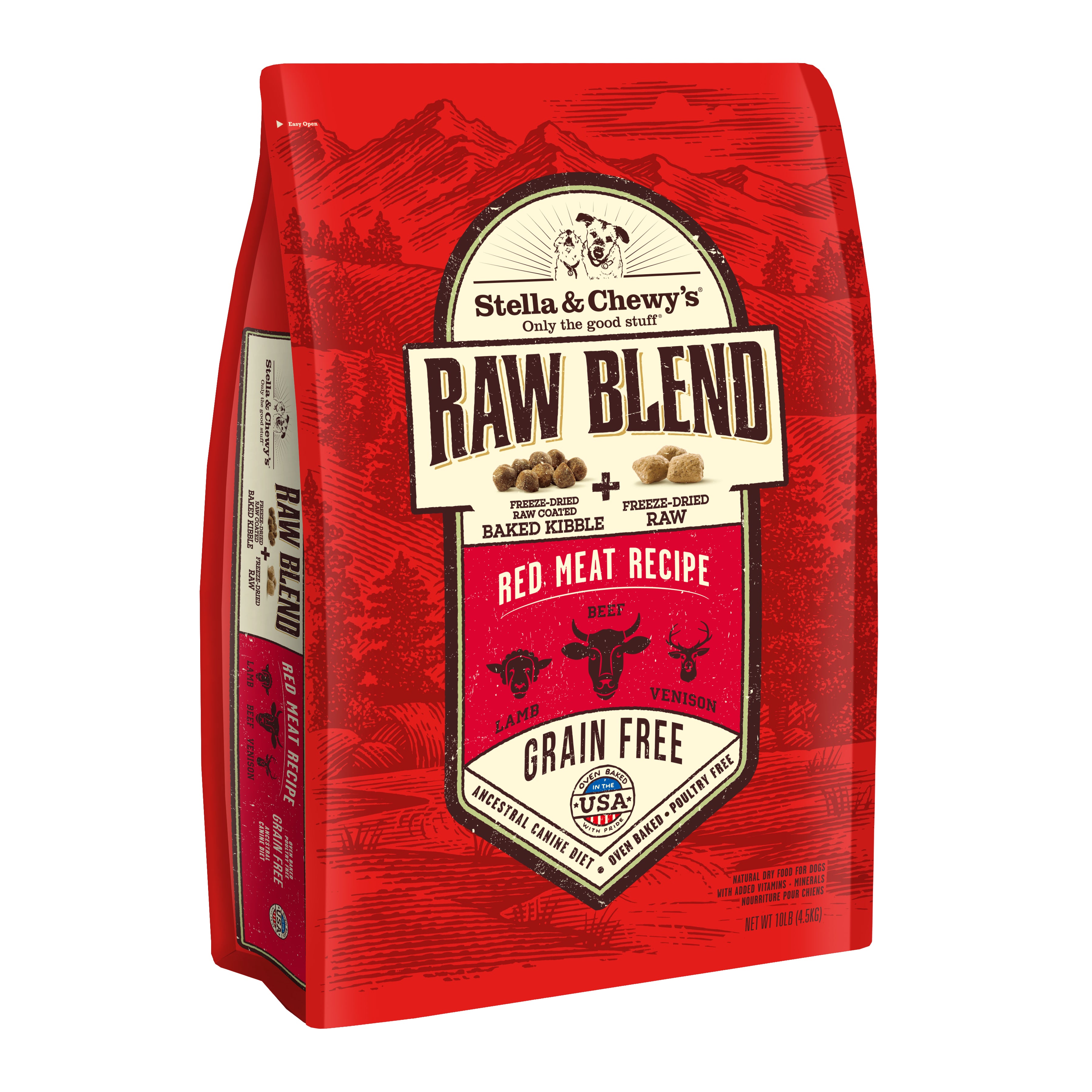 Stella and chewy raw coated kibble beef top