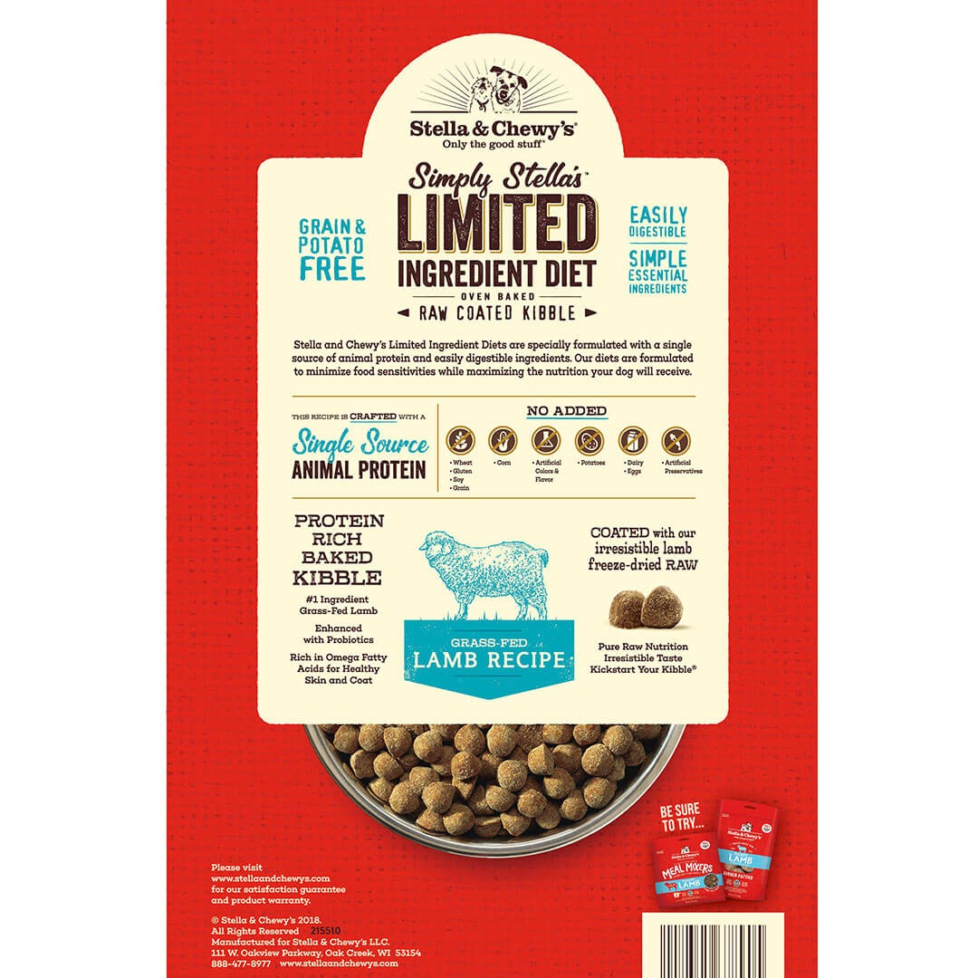 Stella and chewy raw coated kibble lamb discount