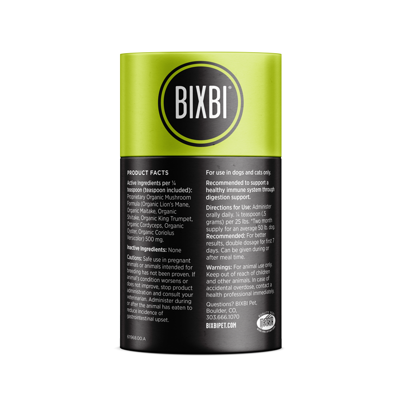Bixbi Digestive Support Powdered Mushroom Supplement