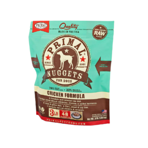 Primal Raw Frozen Nuggets Chicken Formula 3lbs for Dogs