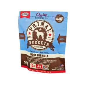 Primal Raw Frozen Nuggets Duck Formula 3lbs for Dogs