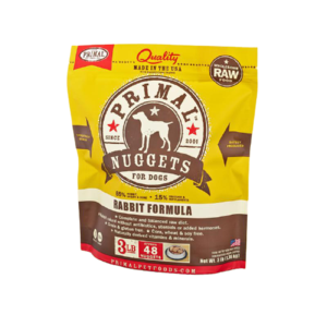 Primal Raw Frozen Nuggets Rabbit Formula 3lbs for Dogs