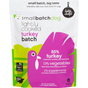 SmallBatch Lightly Cooked Turkey Frozen for Dogs
