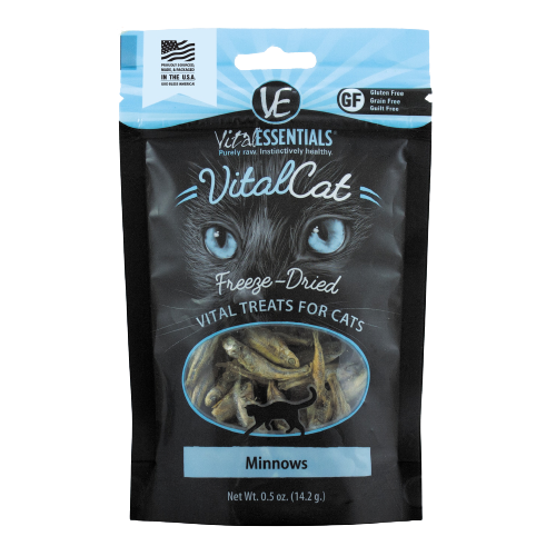 Vital Essentials Minnows Freeze-Dried Grain Free Cat Treats - Pet Foodie LA