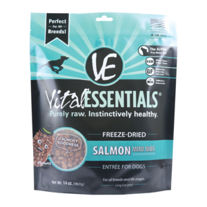 Vital Essentials Salmon Mini Nibs Freeze-Dried Grain Free Dog Food