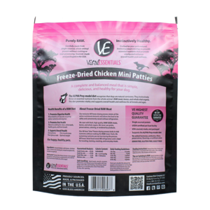 Vital Essentials Chicken Mini Patties Freeze-Dried Grain Free Dog Food