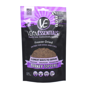 Vital Essentials Freeze Dried Turkey Toppers for Cats and Dogs Food