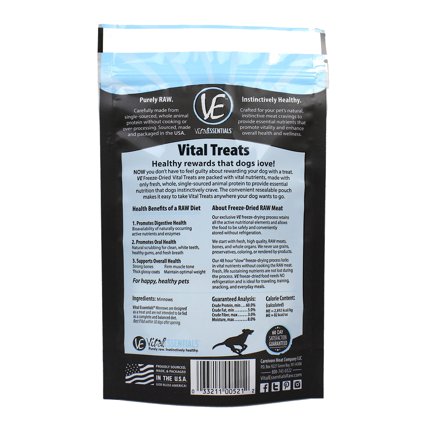 Vital Essentials Minnows Freeze-Dried Grain Free Dog Treats